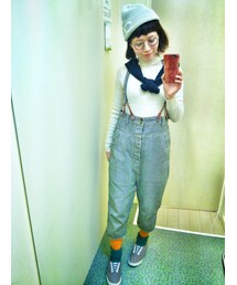 CHILD WOMAN | ヒッコリーだぼっとサロペット(その他パンツ)