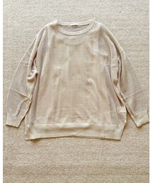 Honeys | ベージュメッシュ編アンサンブル。(ニット/セーター)