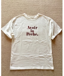 しまむら | プチプラのあやさんコラボ。赤いロゴが鮮やか♪(Tシャツ/カットソー)