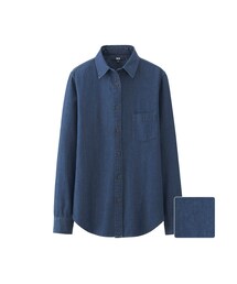 UNIQLO | UNIQLO深藍襯衫(シャツ/ブラウス)