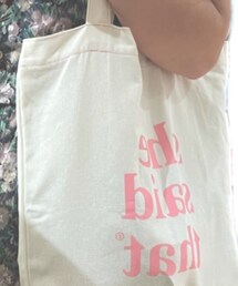 she said that×靴下屋 | トートバッグ