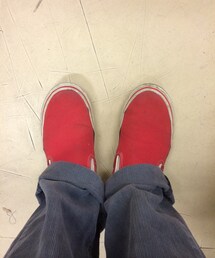 VANS | vansの赤スリッポン、古着。(スニーカー)