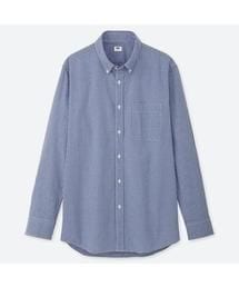 UNIQLO | エクストラファインコットンブロードチェックシャツ（ボタンダウン・長袖）(シャツ/ブラウス)