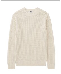 UNIQLO | ミドルゲージワッフルクルーネックセーター(長袖)(ニット/セーター)