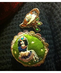 てづくりブローチ。
tamaoさんの本を見て。(ブローチ/コサージュ)