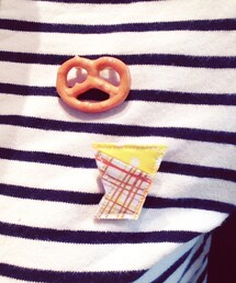 今日の左胸。(ブローチ/コサージュ)