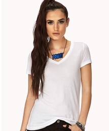 FOREVER 21 | ベーシックVネックTシャツ(Tシャツ/カットソー)