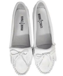 Minnetonka | ミネトンカ キルティーアンビーデッド WHT(モカシン/デッキシューズ)