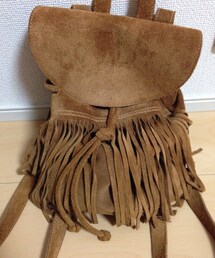 Brandy Melville | スウェードフリンジリュック CML(バックパック/リュック)