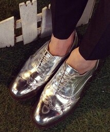 ZARA | silver oxford shoes(その他シューズ)