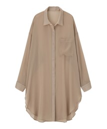 GU | シアーロングシャツ(シャツ/ブラウス)