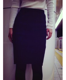 LE CIEL BLEU | 【LE CIEL BLEU】ハイウエストニットスカート(スカート)