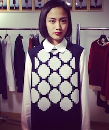 【BELPER】スパンコールシャツワンピ(ワンピース)