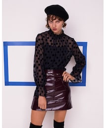 REDYAZEL | エナメル台形ミニスカート(スカート)