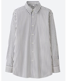 UNIQLO U | エクストラファインコットンブロードシャツ（ストライプ・長袖）(シャツ/ブラウス)