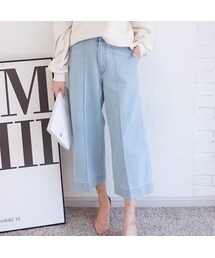 ❙ USTYLE SHOP ❙【2色】流行復古丹寧寬褲(デニムパンツ)