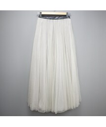 ❙ USTYLE SHOP ❙ 澎澎夢幻感紗質長裙－白色(スカート)