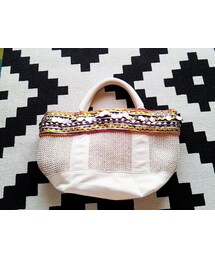 ハンドメイドビーズ刺繍トートバッグ(トートバッグ)