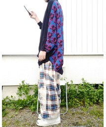 AKIKOAOKI | ブリーチチェックワイドパンツ(その他パンツ)