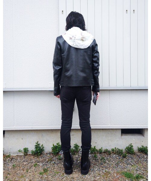 うつけ｜UNDERCOVERのライダースジャケットを使ったコーディネート - WEAR