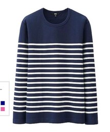 UNIQLO | ウォッシュボーダークルーネックT(Tシャツ/カットソー)