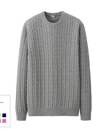UNIQLO | コットンカシミヤケーブルクルーセーター(ニット/セーター)