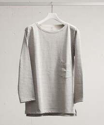 FACTOTUM | 高密度コットンボーダー 7分袖 (Tシャツ/カットソー)