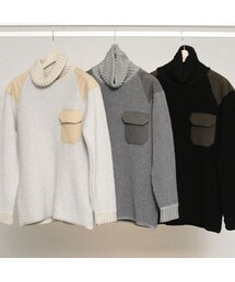 FACTOTUM | ローゲージブークレニットタートルネック(ニット/セーター)