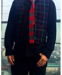 赤のニットネクタイ | ネクタイ