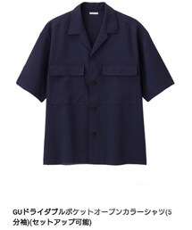 GU | GUドライダブルポケットオープンカラーシャツ(５分袖)(シャツ/ブラウス)