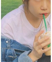 GU | シンプルなGUのＴシャツです。ゆったりきれて、夏には一枚で着ることができます！(Tシャツ/カットソー)