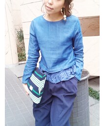 ANTRE  | ラッセルレースデニムカットソー(その他トップス)