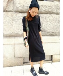 ANTRE  | ショーとネックミモレ丈ワンピース(ワンピース/ドレス)