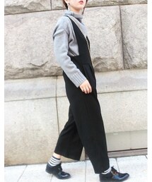 ANTRE  | vラインタック入りハイウエストオールインワン(オールインワン・サロペット)