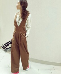 ANTRE  | V ネックワイドオールインワン(つなぎ/オールインワン)