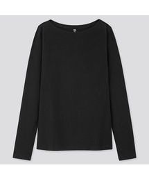 UNIQLO | リブボートネックT（長袖）(Tシャツ/カットソー)