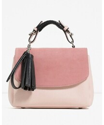 ZARA | ZARA スプライス素材都会ハンドブック(ハンドバッグ)