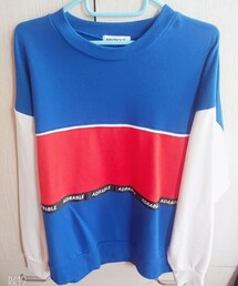 WEGO | ﾛｺﾞﾃｰﾌﾟｶﾗｰｽｳｪｯﾄ(スウェット)