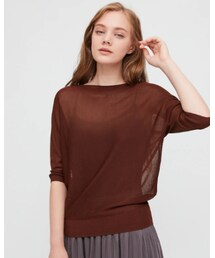UNIQLO | ライトシアーボートネックセーター(Tシャツ/カットソー)