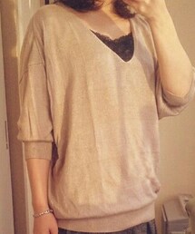 SOFFITTO | ドルマンニットベージュ(ニット/セーター)