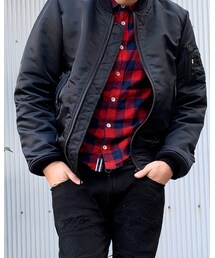 BLUE SAKURA | 中綿にシンサレートを使用。(MA-1)