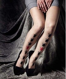 poem by rabbit | 鶴を折ってみた(タイツ/ストッキング)