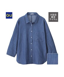 GU | テンセルデニムシャツ(七分袖)(シャツ/ブラウス)
