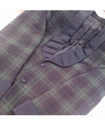 MP ブラックウォッチ ショールカラージャケット(テーラードジャケット)