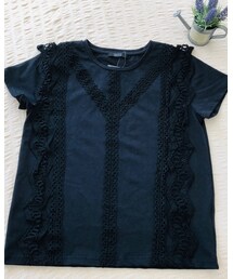 しまむら | CﾏｴｱﾐﾚｰｽTHﾊﾝｿﾃﾞ/979円/品番521-5051(Tシャツ/カットソー)