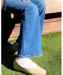 GU | ハイウエストストレートジーンズ(デニムパンツ)