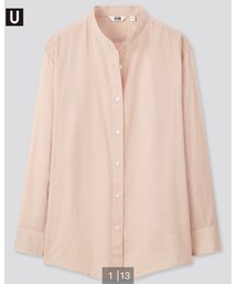 UNIQLO | シアーバンドカラーシャツ(シャツ/ブラウス)