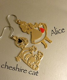 アリスとチェシャ猫のピアス(ピアス（両耳用）)