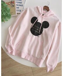 hm | 米老鼠粉色卫衣(パーカー)