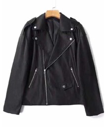 NO | 黑色机车皮衣外套(ライダースジャケット)